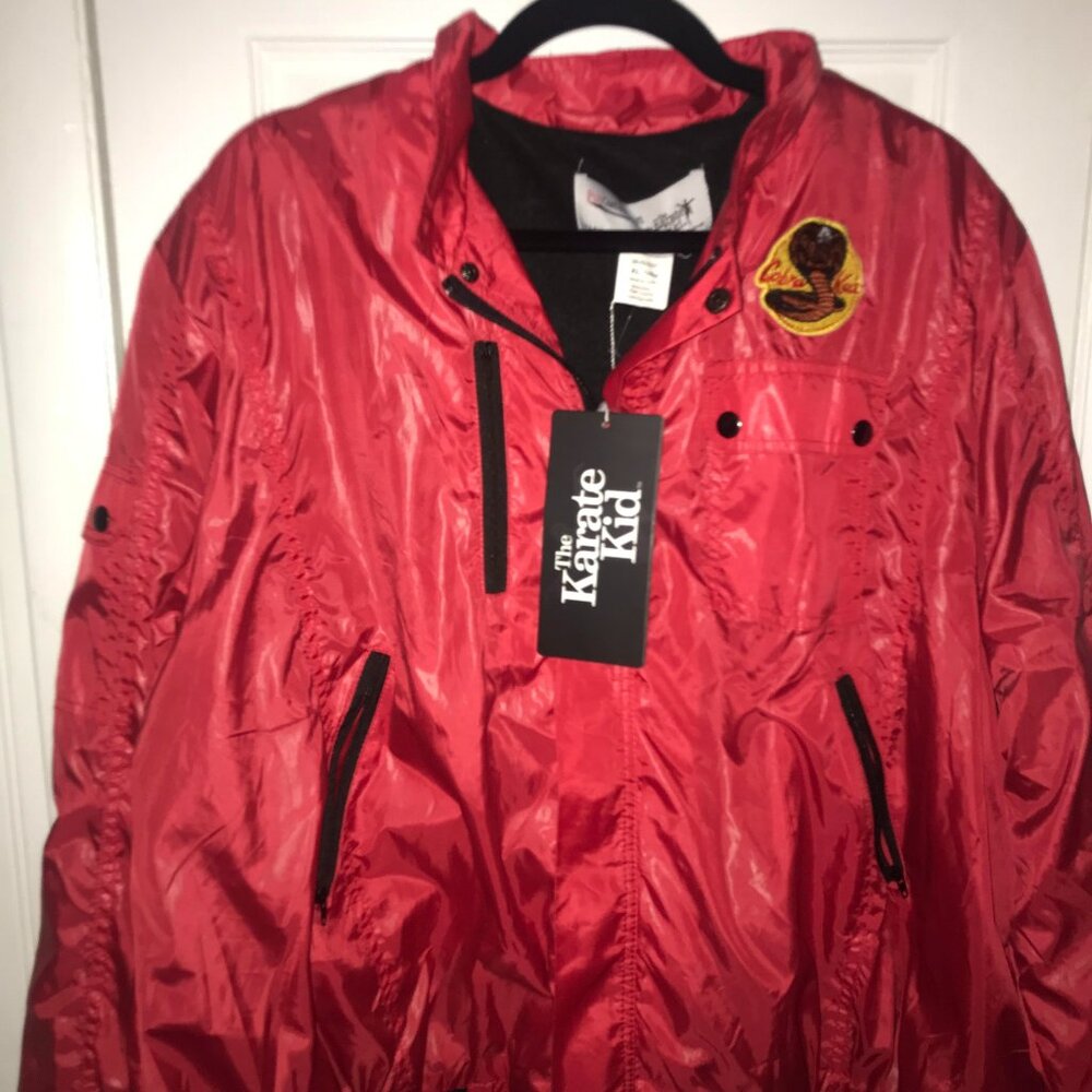 Karate Kid Red Cobra Kai Full Zip Jacket Costume Johnny Lawrence XL with tags